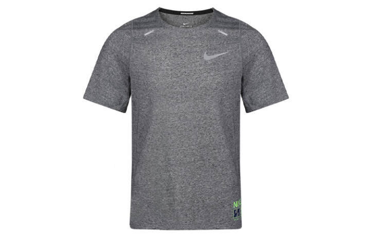 Nike Nike T Shirts Men's Gray Crew Neck Moderate Straight Fit