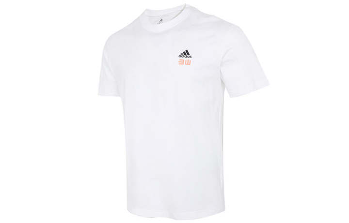 Adidas Adidas T Shirts Unisex White Crew Neck Moderate Straight Fit