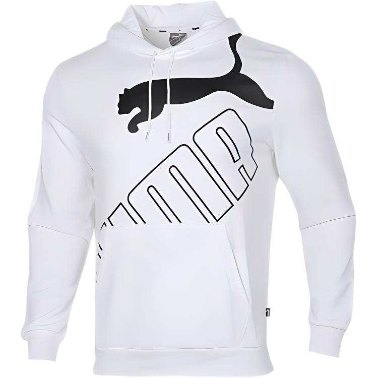 PUMA Sweatshirts Men's White Hooded Moderate Regular