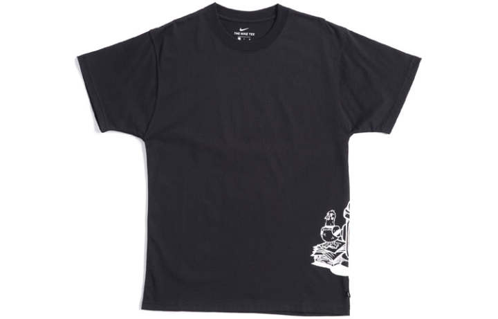 Nike Nike T Shirts Men's Black Crew Neck Moderate Straight Fit
