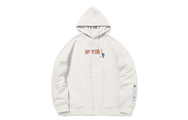 Li-Ning Li Ning Sweatshirts Men's Pearl White Hooded Moderate Regular