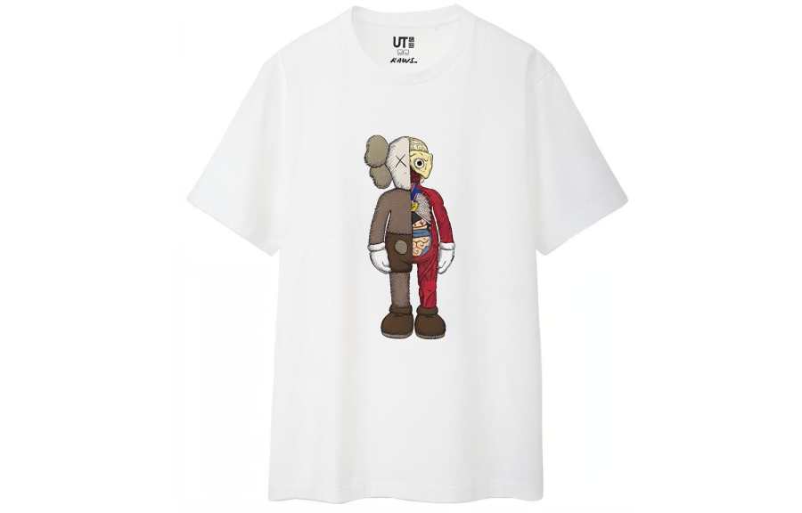 UNIQLO X KAWS UNIQLO KAWS T Shirts Unisex Crew Neck Moderate Straight Fit