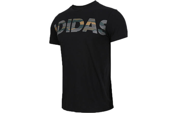 Adidas Adidas T Shirts Men's Black Crew Neck Moderate Straight Fit