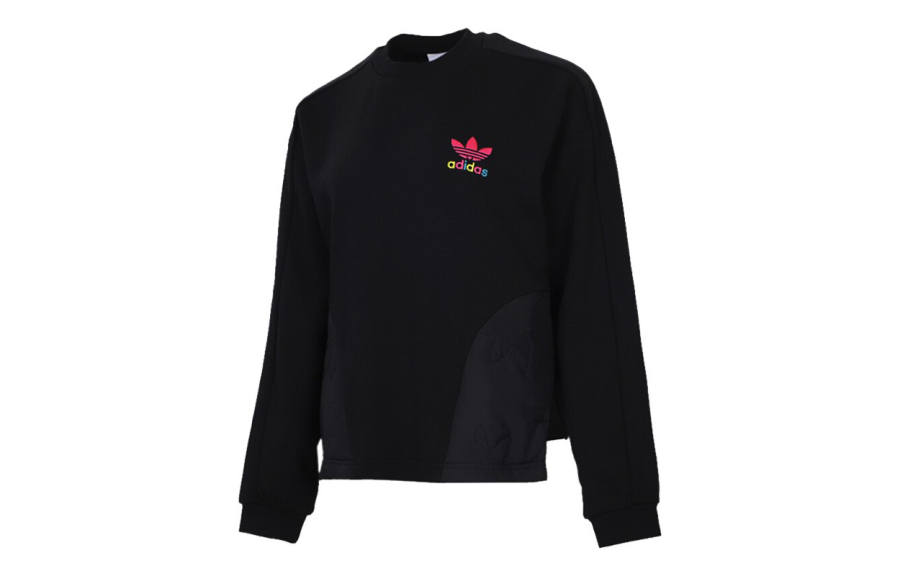 Adidas Originals Sweatshirts Women's Black Crew Neck Moderate Regular