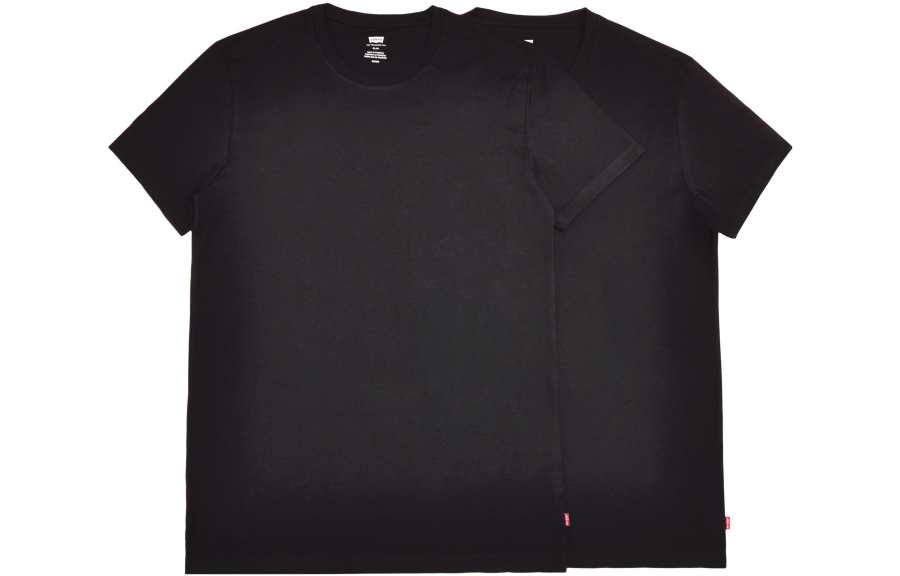Levis T Shirts Men's Black Crew Neck Moderate Straight Fit