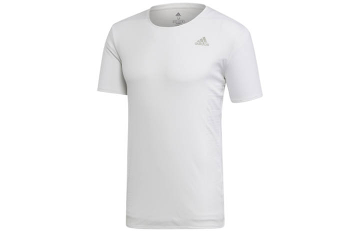 Adidas Adidas T Shirts Men's White Crew Neck Moderate Straight Fit