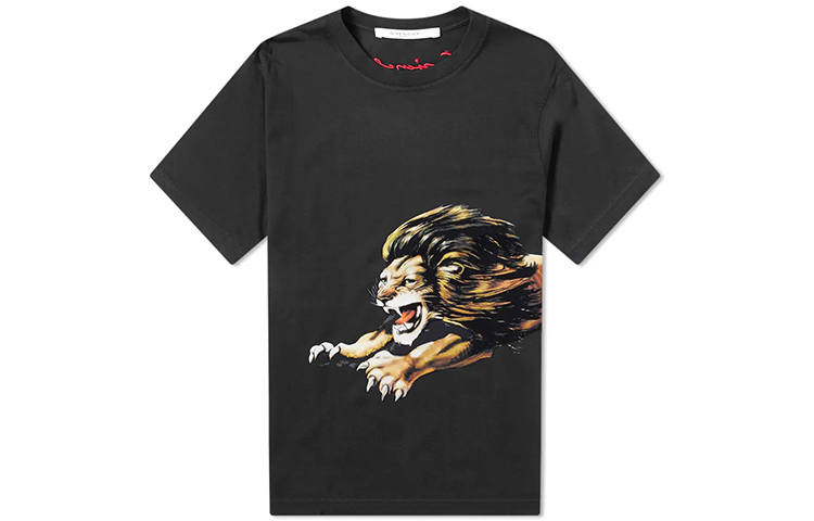 Givenchy Givenchy T Shirts Men's Black Crew Neck Moderate Heavyweight