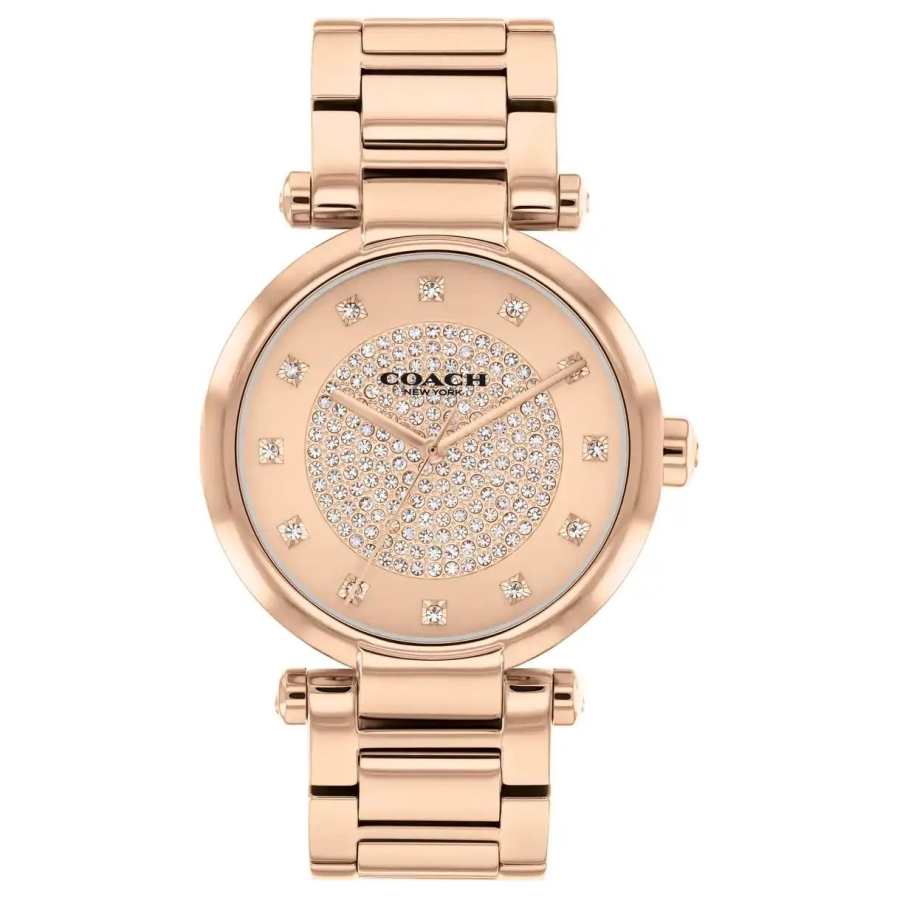 COACH Cary Wrist Watches Quartz Movement Stainless Steel Strap 39mm Rose Gold Watch Dial Women's Watch