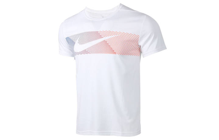 Nike Nike T Shirts Men's White Crew Neck Moderate Straight Fit