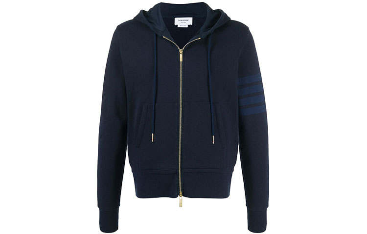 THOM BROWNE THOM BROWNE Tonal 4-Bar Hooded Jacket