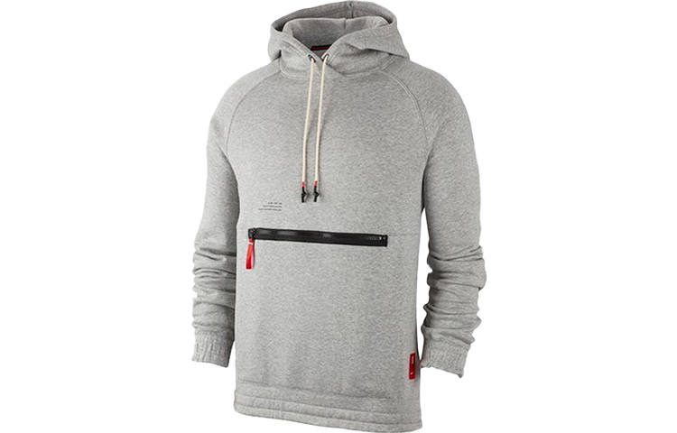 Nike Nike Kyrie Hoodie Basketball Thickened And Fleece Lined Knitwear Sweatshirt Men's Gray