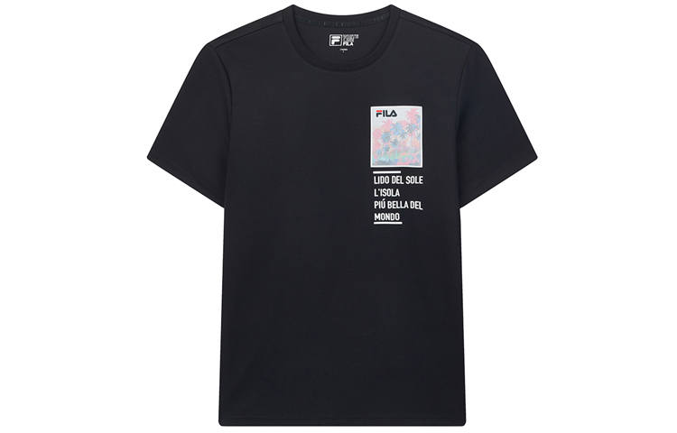 FILA T Shirts Men's Legend Blue Crew Neck Moderate Straight Fit