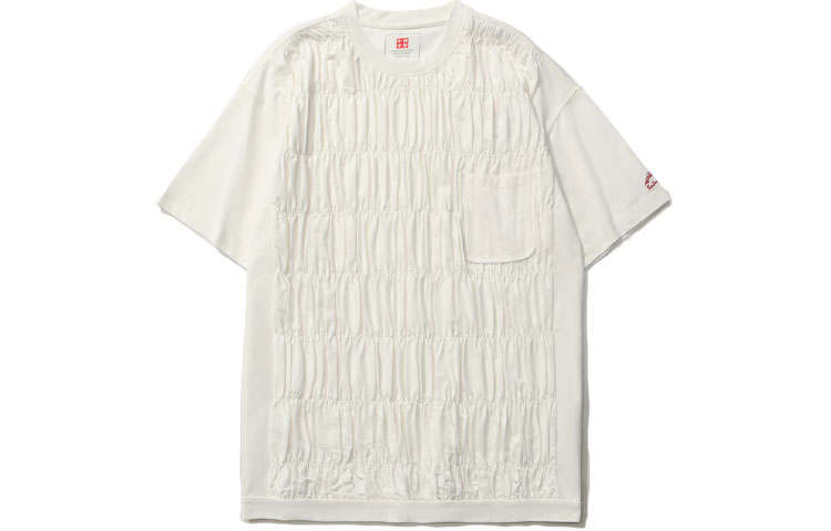 Li-Ning Li Ning Sports Basketball Collection T Shirts Men's Ecru Crew Neck Moderate Straight Fit
