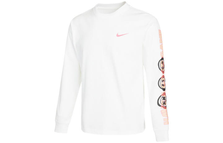 Nike Nike T Shirts Men's White Crew Neck Moderate Straight Fit