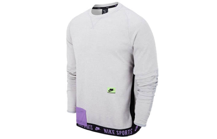 Nike Nike Sweatshirts Men's Heather Gray Crew Neck Moderate Regular