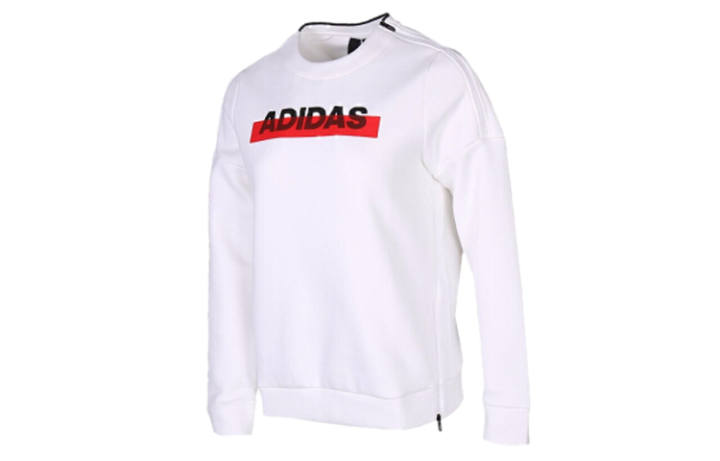 Adidas Adidas Sweatshirts Women's White Crew Neck Moderate Regular