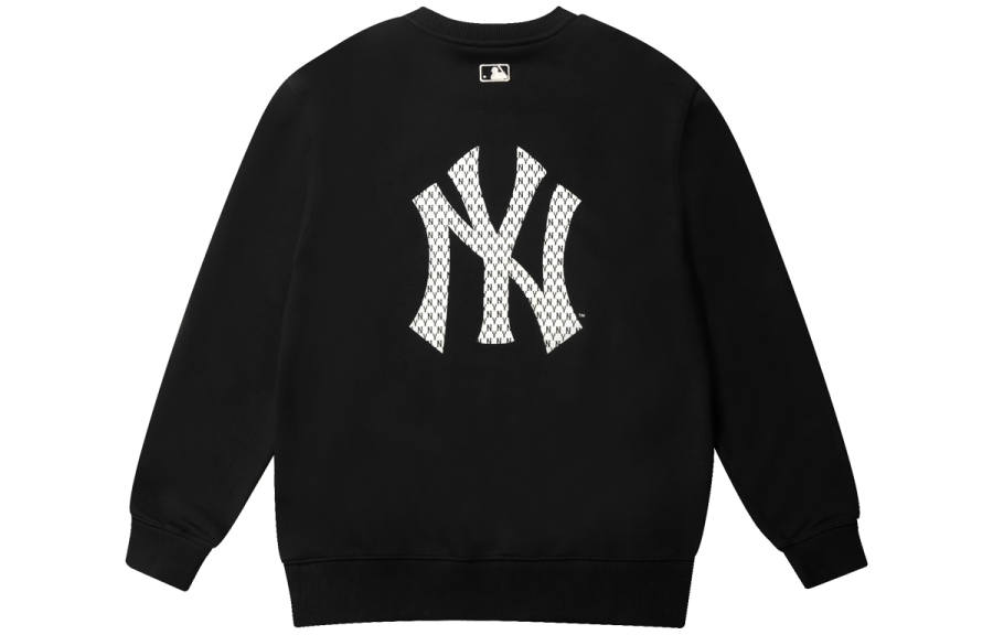 MLB MLB Old Flower Sweatshirts Unisex Black Crew Neck Moderate Regular