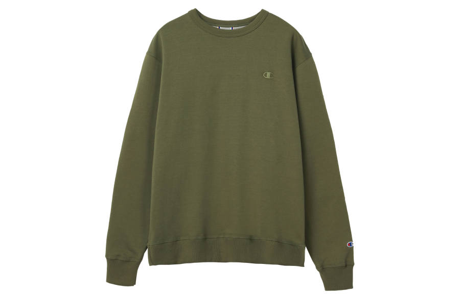 Champion Sweatshirts Unisex Army Green Crew Neck Thickened Heavyweight