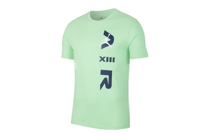 Jordan Jordan LGC AJ13 T Shirts Men's Green Crew Neck Moderate Straight Fit