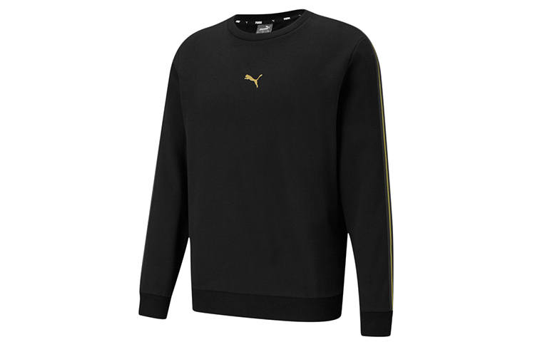 PUMA PUMA Sweatshirts Men's Black Crew Neck Thickened Regular
