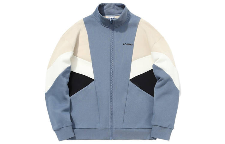 Li-Ning Li Ning Fleece Lined Thermal Sports Sweatshirt Men's Flint Stones Blue