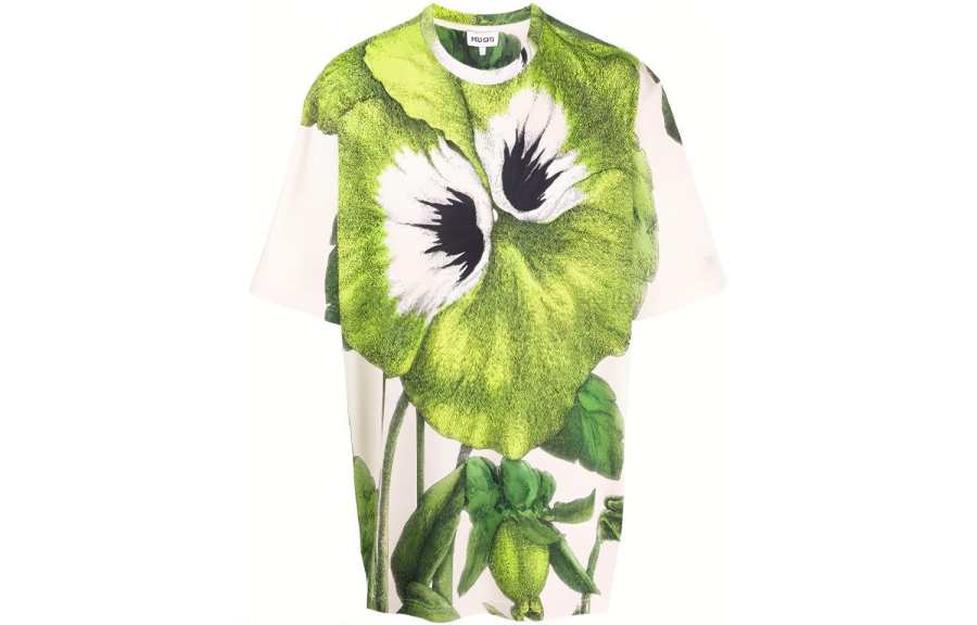 KENZO T Shirts Men's Green Crew Neck Moderate Straight Fit