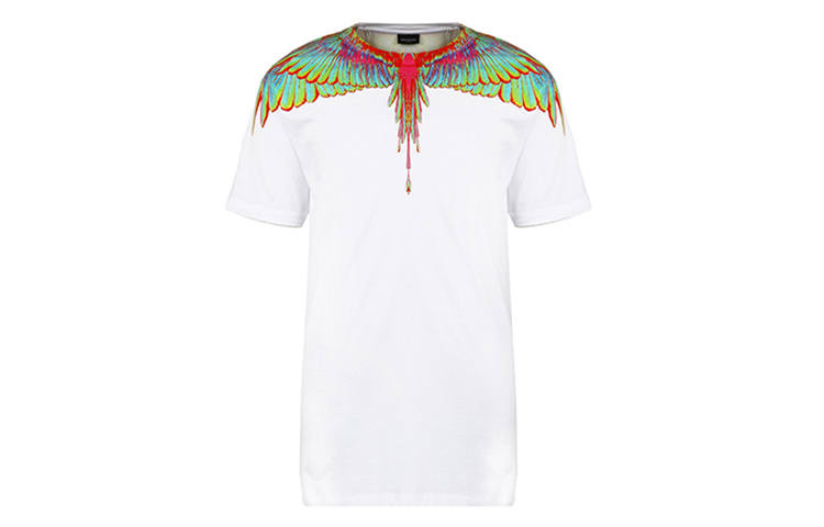 Marcelo Burlon T Shirts Men's White Crew Neck Moderate Straight Fit