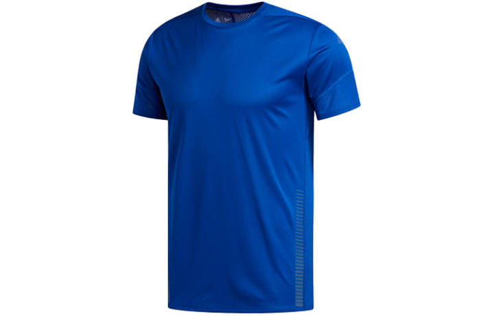 Adidas Adidas T Shirts Men's Blue Crew Neck Moderate Straight Fit