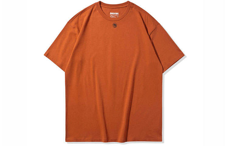Li-Ning Li Ning T Shirts Unisex Caramel Crew Neck Moderate