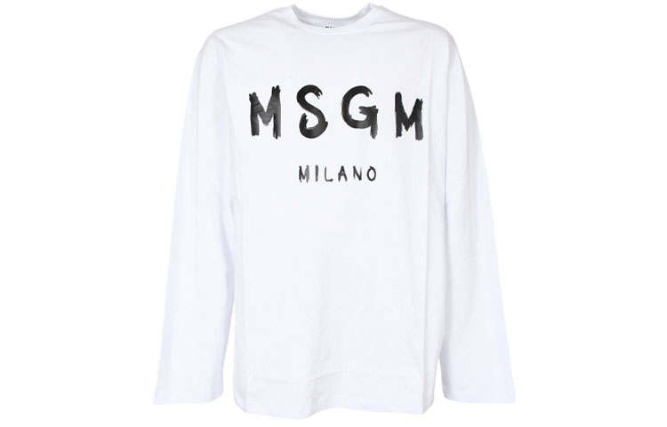 MSGM MSGM Logo-print Long-sleeved T-shirt
