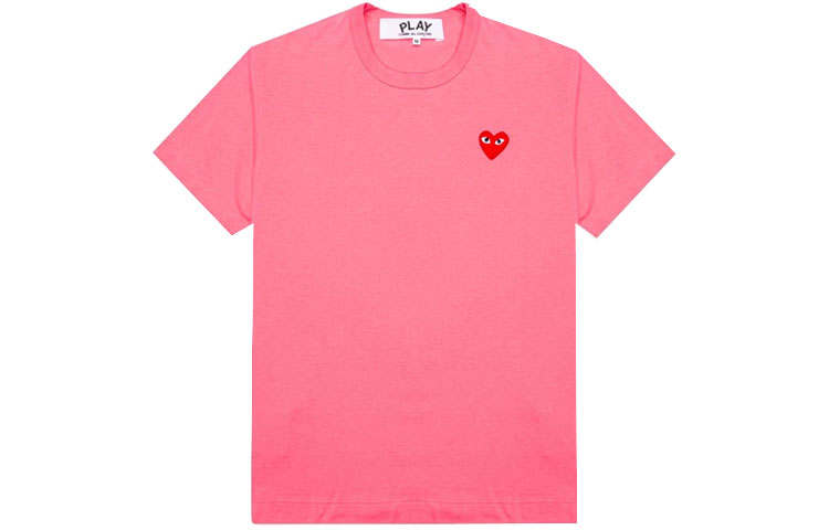 CDG Play Small Heart T Shirt Men's Pink