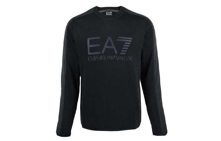 EMPORIO ARMANI Sweatshirts Men's Dark Blue Crew Neck Moderate Regular