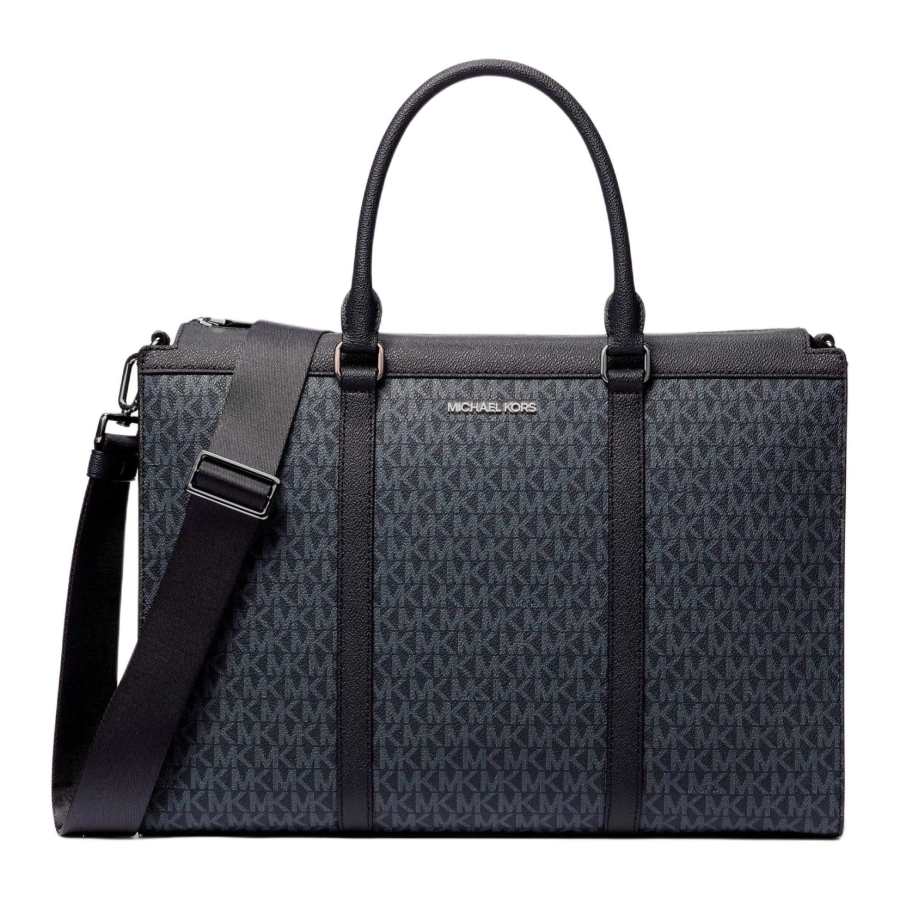 MICHAEL KORS MICHAEL KORS COOPER Artificial Leather Monogram Briefcase Men's Dark Blue