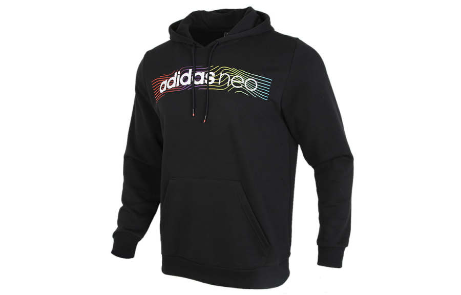 Adidas Neo Sweatshirts Men's Black Hooded Moderate Regular