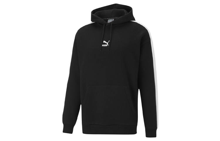 PUMA Sweatshirts Men's Black Hooded Moderate Regular