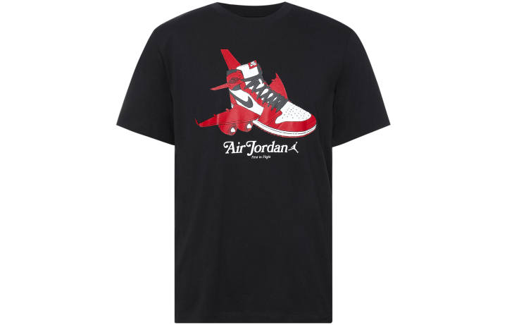 Jordan Jordan T Shirts Men's Black Crew Neck Moderate