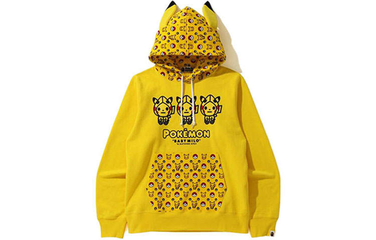 A BATHING APE Bape X Pokemon Kids Pullover Hoodie