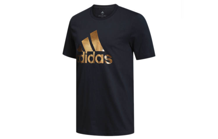 Adidas Adidas T Shirts Men's Black Crew Neck Moderate Straight Fit