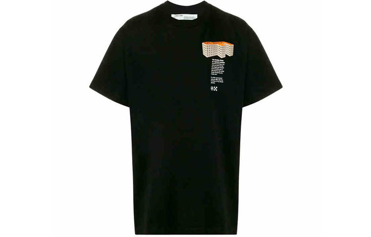 OFF-WHITE OFF WHITE Ss20 T Shirts Men's Crew Neck Moderate Straight Fit