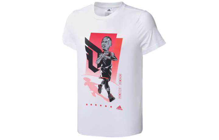 Adidas Adidas T Shirts Men's White Crew Neck Moderate Straight Fit