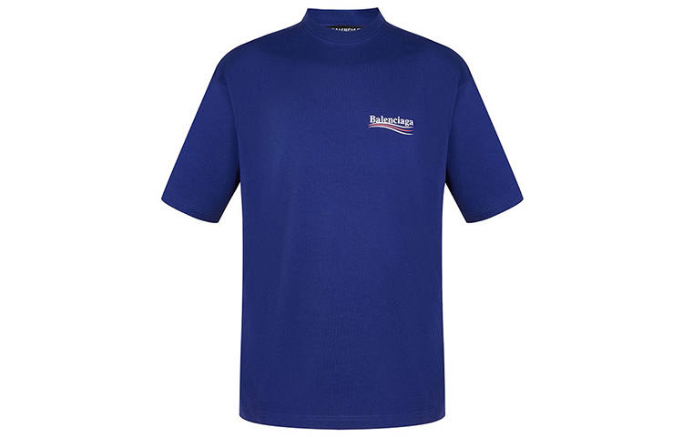 Balenciaga T Shirt Regular Fit Men's Dark Blue