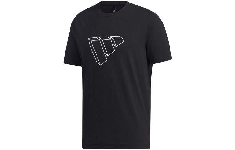 Adidas Adidas T Shirts Men's Black Crew Neck Moderate Straight Fit