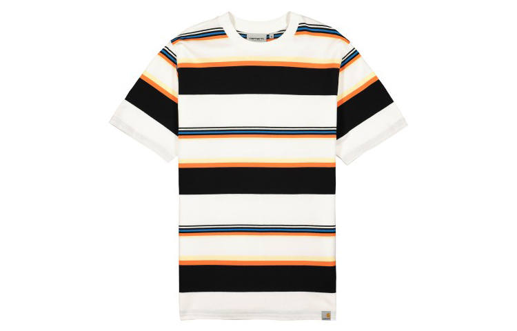 Carhartt WIP T Shirts Men's Ecru Crew Neck Moderate Straight Fit