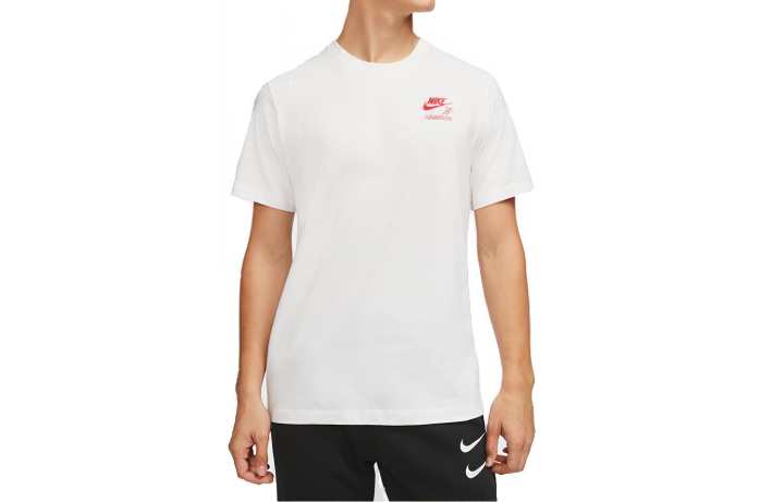 Nike Nike T Shirts Men's Sail White Crew Neck Moderate Straight Fit