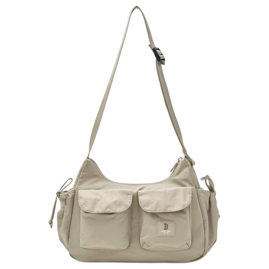 MLB Gofcore Boston Red Sox Nylon Crossbody Bag, Shoulder Bag Regular Unisex Light Beige