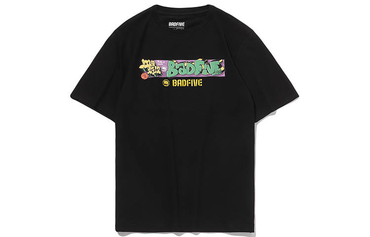 Li-Ning Li Ning T Shirts Men's Black Crew Neck Moderate Straight Fit