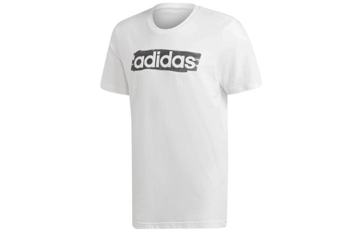 Adidas Adidas T Shirts Men's White Crew Neck Moderate Straight Fit