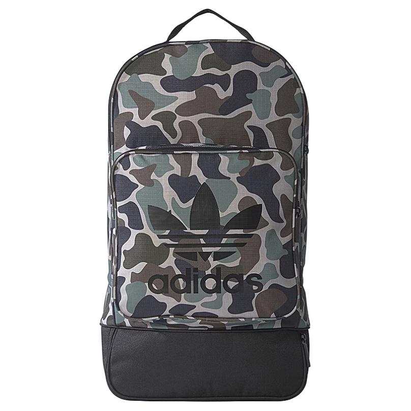 Adidas Originals Print Backpack Regular Unisex Camouflage Green & Black