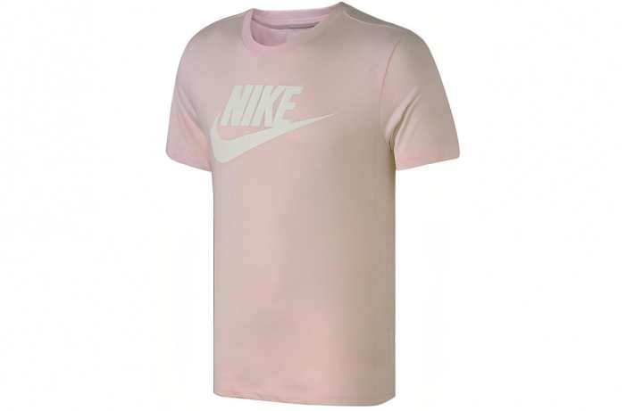 Nike Nike T Shirts Men's Coral Powder Crew Neck Moderate Straight Fit