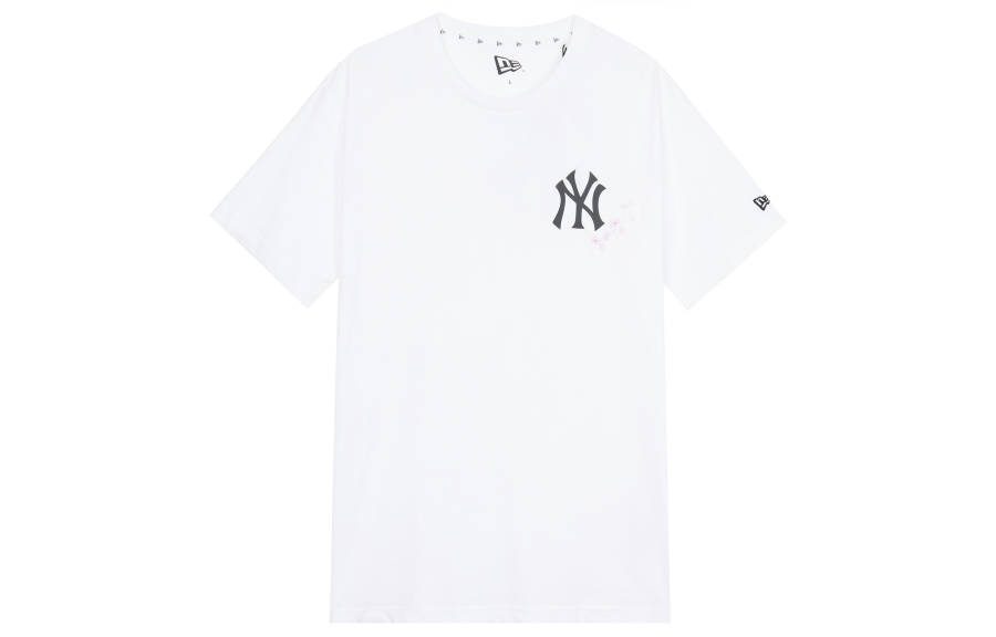 New Era T Shirts Unisex White Crew Neck Moderate Straight Fit